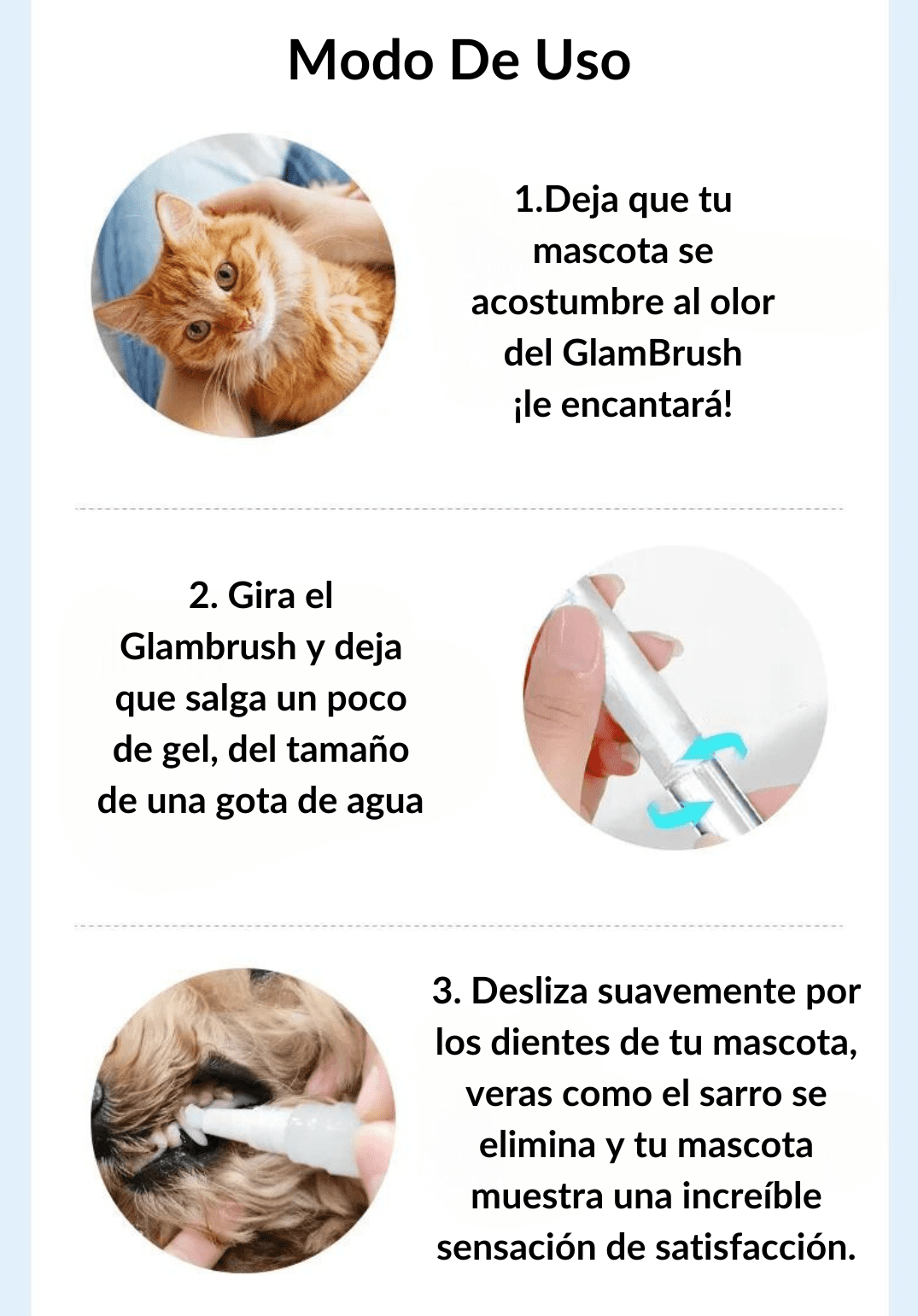 Glambrush - Limpiador dental para mascotas